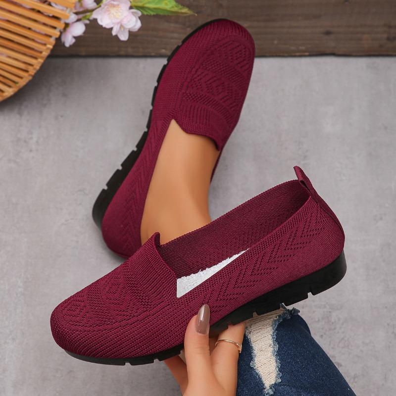 Fashion Summer New Women's Casual Flat Shoes Zapatillas Mujer Breathable Sports Shoes Women's Loafers Lightweight Knit Mesh Socks Shoes