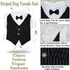 Ropa para mascotas Camisa para perro Esmoquin para perro Camisa con pajarita para perro niño Fiesta de boda Bulldog Pug Disfraz de cachorro Mascota Teddy Trajes finos de verano