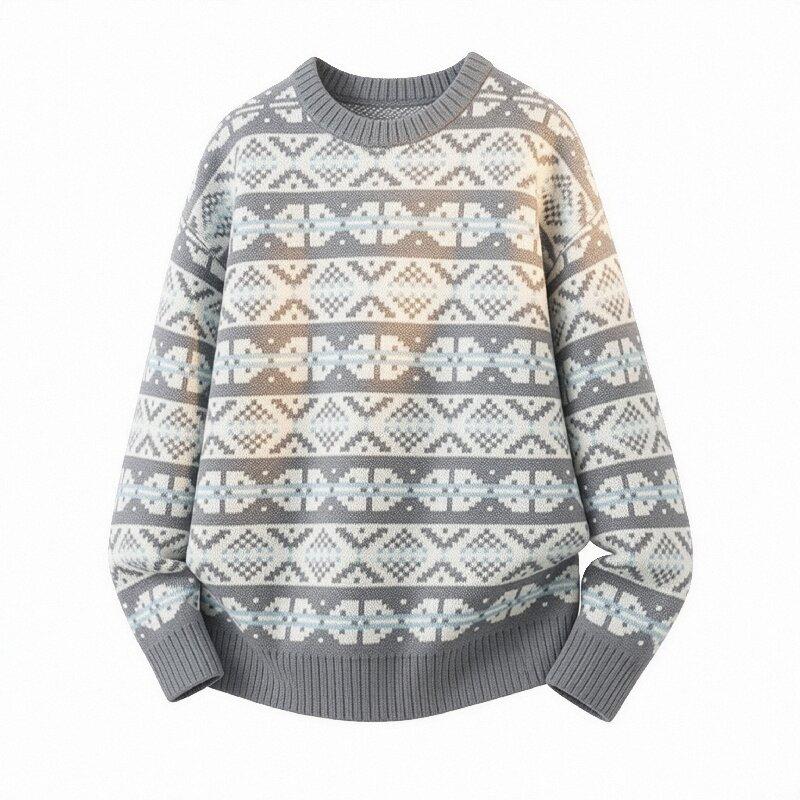 Autumn And Winter Sweaters For Men's Couples, Loose And Casual Men's Knitted Sweaters, Men's Long Sleeved Knitted Sweaters