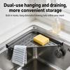 Durable Non-Slip Sink Dish Drying Rack Triangular Large Capacity Sink Drainer Sink Sponge Rag Holder for Kitchen Utensil
