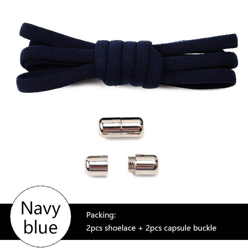 Elastic No Tie Shoelaces Semicircle Shoe Laces For Kids and Adult Sneakers Shoelace Quick Lazy Metal Lock Laces Shoe Strings