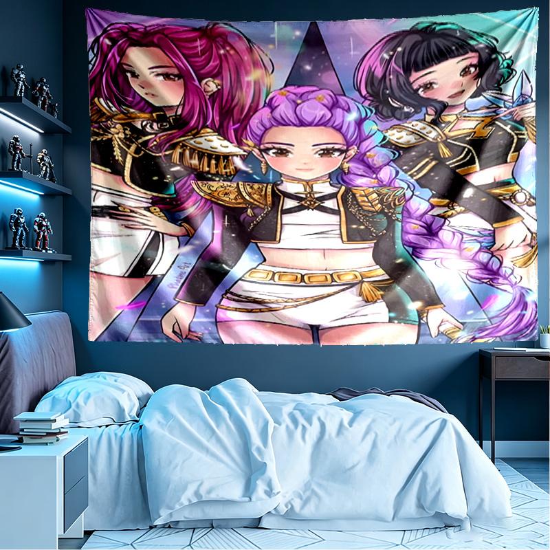Girl Group Print Tapestry, Lightweight Wall Hanging, for Bedroom, Dorm, Living Room, Home Art Decor - Birthday Christmas Gift for Friends