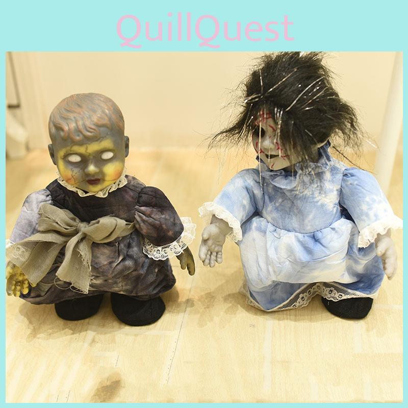 Frightening Electric Walking Ghost Doll For Halloween Creepy Decorations With Realistic Features