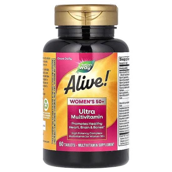 

Nature s Way- Alive! Once Daily, Women s 50+ Multi-Vitamin, 60 Tablets