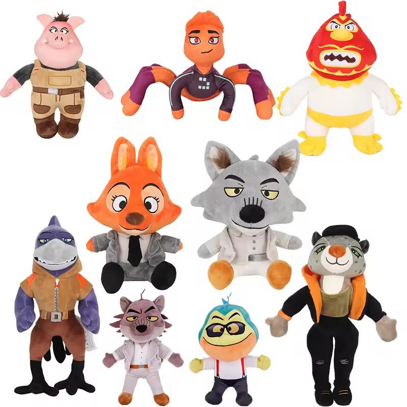 Anime The Bad Guys Plush Toys Mr Snake Piranha Wolf Shark Ms Tarantula Cotton Doll Soft Stuffed Animal Plushie Pillow Room Decor
