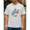Europäische Größe Buntes Badminton Sportler T-Shirt | Ganzjahres Komfortabel, Kurzärmelig, Allwetter Lässiger Stil, Vielseitiges Herren-T-Shirt