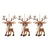 2D Flat Acrylic Elk Pendant Cartoon Deer Car Rearview Mirror Charm Christmas Tree Hanging Decoration for Auto Interior Accessories Holiday Window Wall