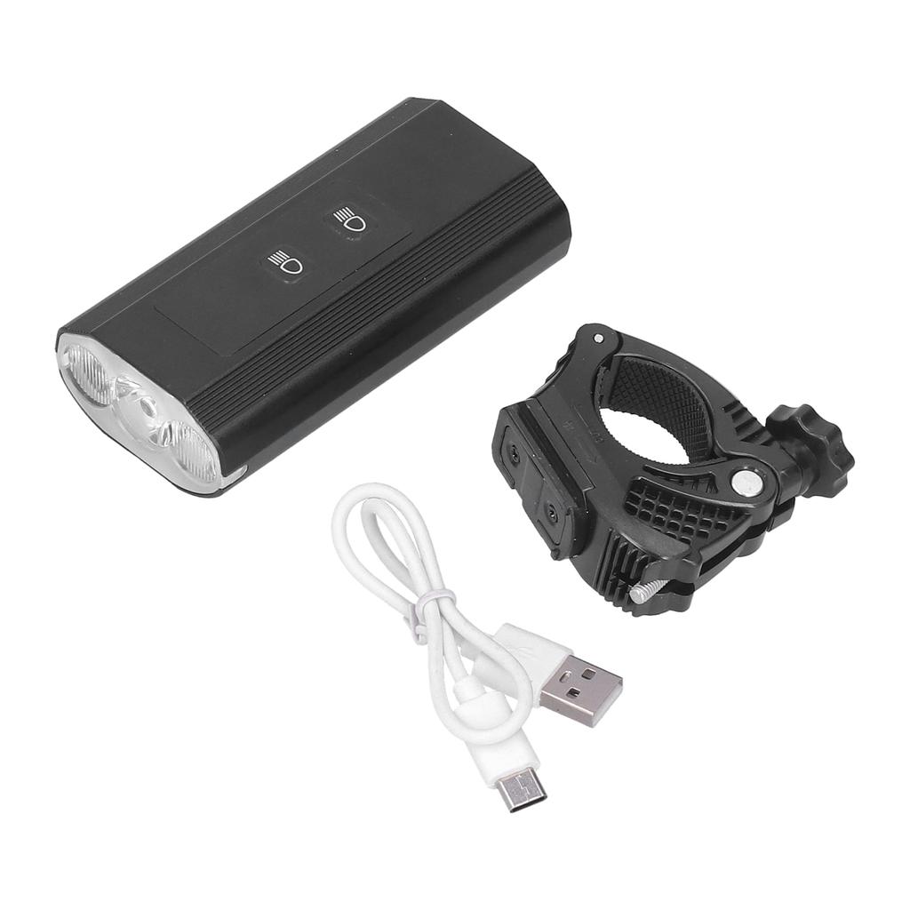 3LED Svetlo na bicykel Nastaviteľné Vodotesné Predné svetlo na bicykel s ukazovateľom batérie USB Nabíjanie pre Cestu