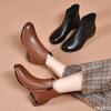 Women's Autumn Winter New Fashion Versatile Retro Short Boots Low Heel Anti Slip Simple Comfortable Round Toe Women's Shoes