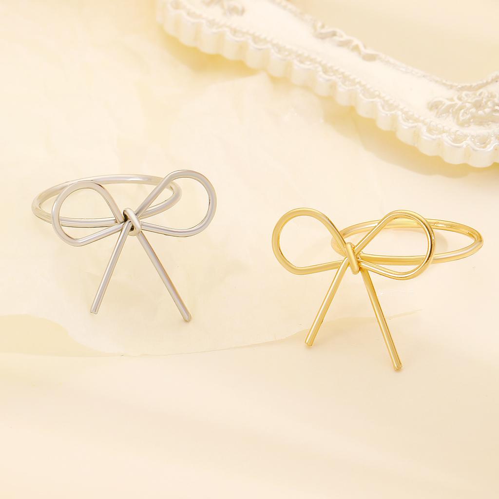 2026 Retro Metal Bow Ring – Simple Fashion Jewelry for Women, Versatile Daily Wear