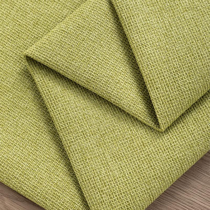 All-Polyester Solid Color Linen-Like Sofa Fabric with Soft Bag Process - Composite Flocking Fine Linen Canvas
