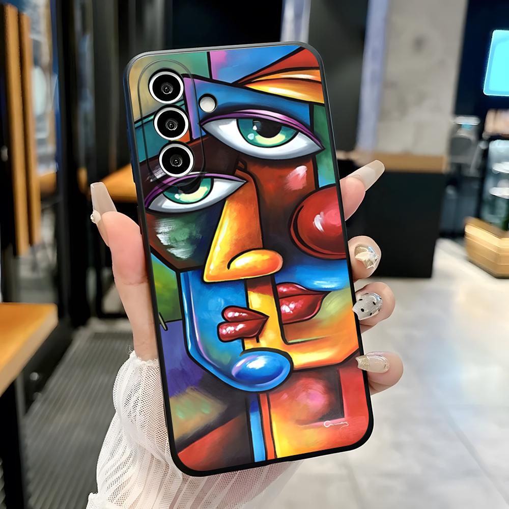

Picasso Abstract Art Painting Phone Case For Samsung A25 A13 A33 5G A54 A36 A35 A56 A52 A14 Shockproof Soft Cover Samsung A34