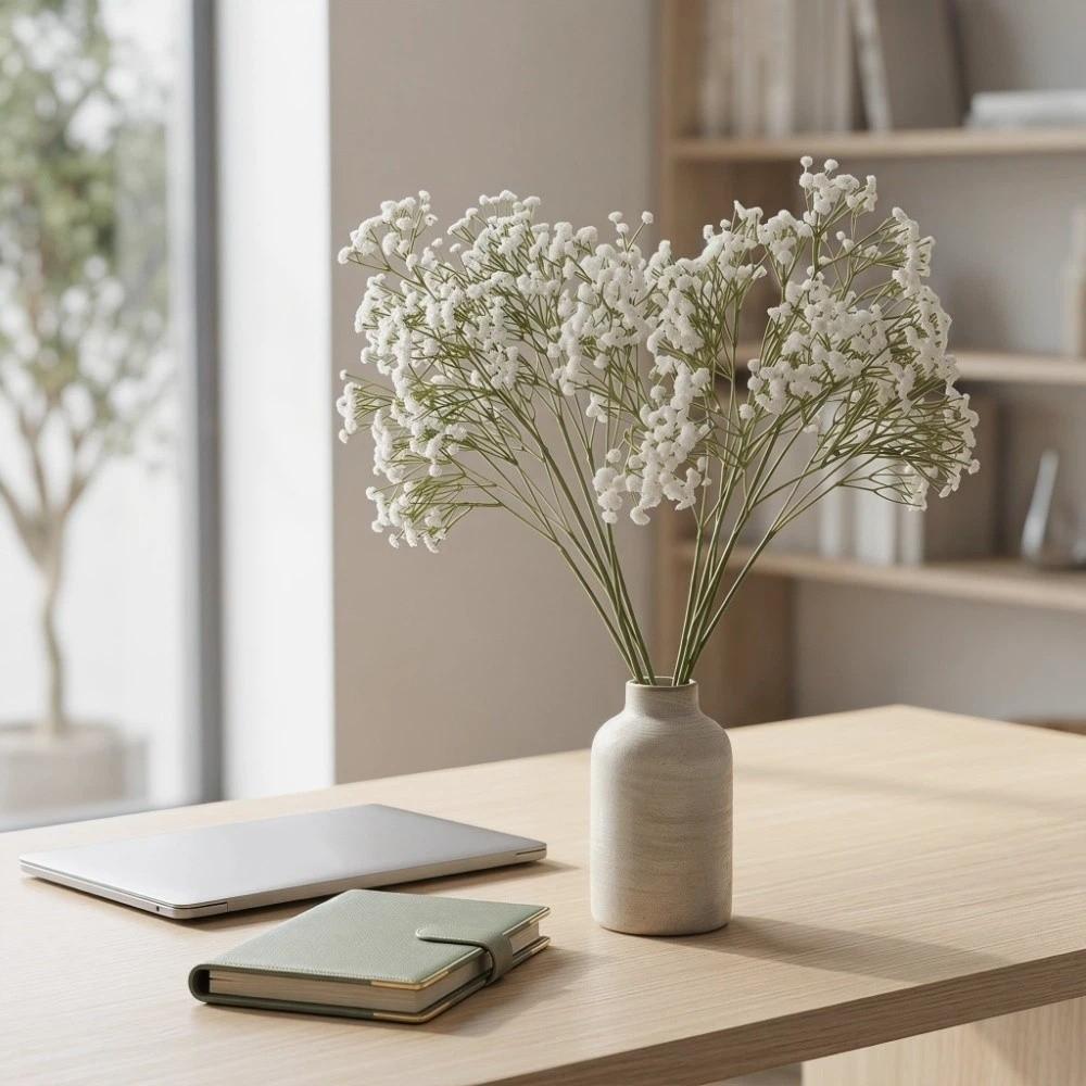 Real Touch Artificial Gypsophila Flower Branch Elegant Fake Flowers  Outdoor Garden Decor