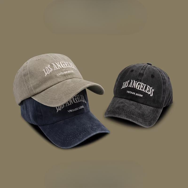 Spring and Summer Washing Couple Versatile Simple Casual Baseball Cap Men Retro American Face Showing Small Baseball Hat Women