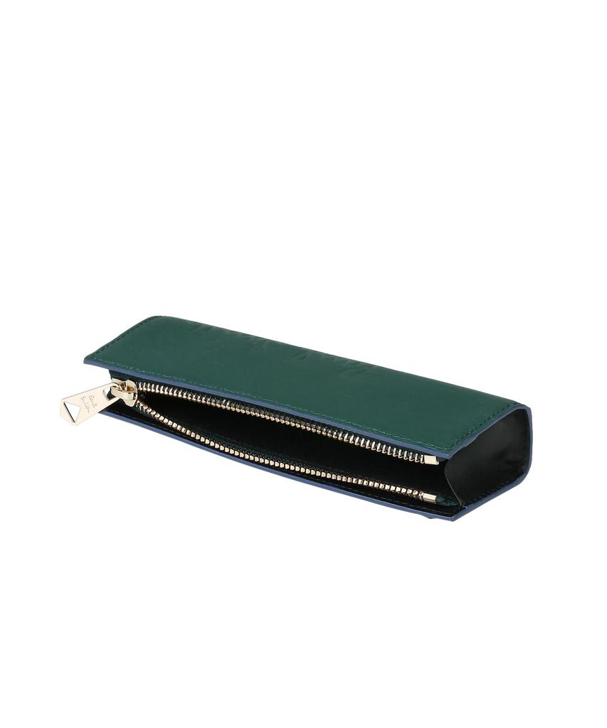 Cropped logo pencil case in dark green