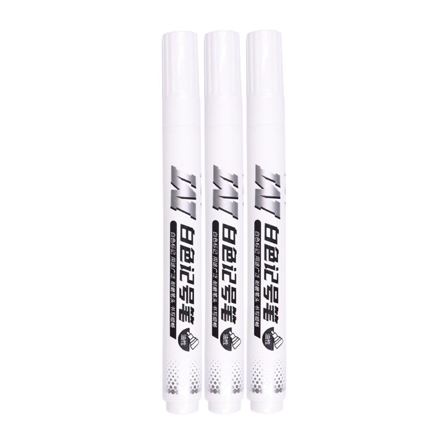 10/1pcs White Marker Pen Waterproof Oil Proof for Plastics Paper Signature Cardboard , Tires, Painting Metal Logistics, Factory