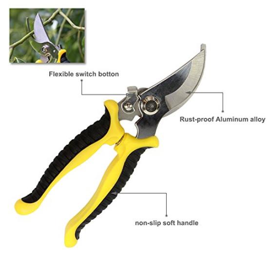 gardening tool including a stainless steel hand transplanting pruning garden and a seed with a storage tote Perfect for and and 13-piece set, shovel,