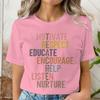 Leopard Print Teacher Tshirt Motivate Respect Educate Inspirational Quote Back To School Tee Gifts Unisex Unisex Teacher Tshirts