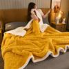 Taffeta Composite Lamb and Milk Fleece Blanket - Multifunctional Gift for Napping and More