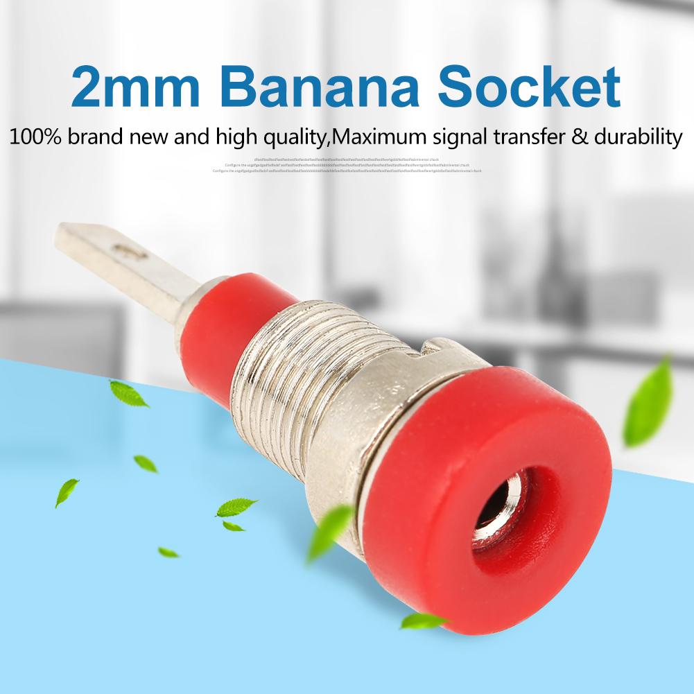 5PCS Mixed Color Banana Socket 2.0mm Jack for Panel Mounting Test Probes