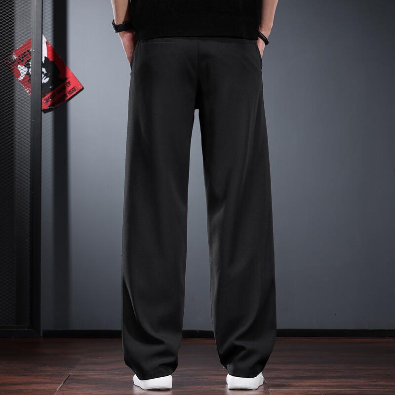 Men's Linen Blend Straight-Leg Casual Pants
