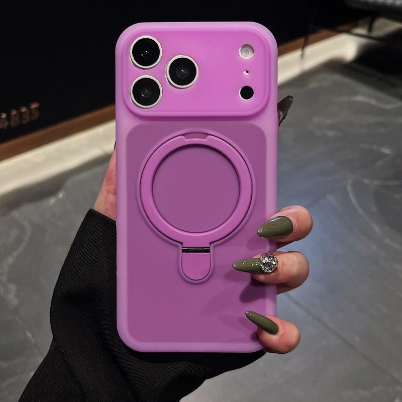 Candy Frosted Jelly For Bracket Case for For Iphone 17 16 1 Pro Max Wireless Charging Bright Color-blocking Armor Cover
