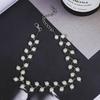 Faux Pearl Women Double Layers Choker Necklace Charm Party Cocktail Gift