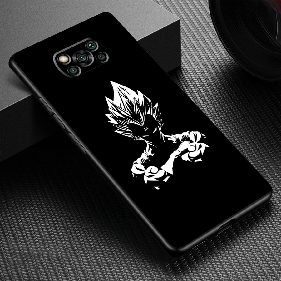 Dragon Ball Goku Vegeta Black Soft Phone Cover Case for Xiaomi Poco M5s M7 M3 M4 Pro X4 Pro C40 C50 C51 C61 X3 NFC F3 F7 X5 C75