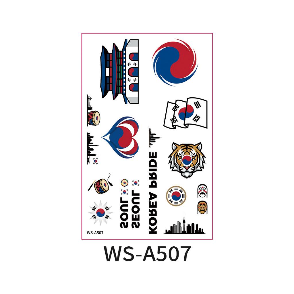 World fan national flag face stickers for football events, waterproof and sweat-resistant, suitable for competitions and sports events, tattoo