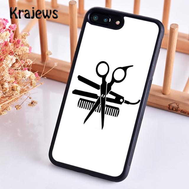 Krajews Hair Stylist Scissors Phone Case Cover For iPhone 17 Air 16 15 14 Plus 11 12 13 Pro Max Coque Shell Fundas