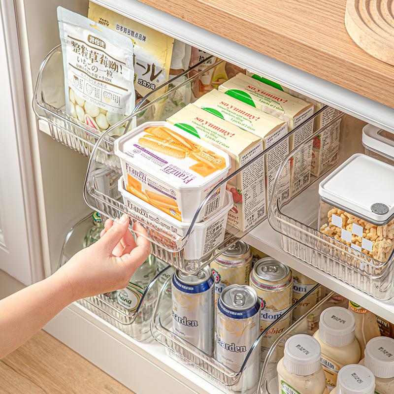 Food-Grade Plastic Kitchen Refrigerator Organizer for Vegetables, Eggs, and More
