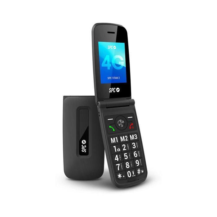 Téléphone portable - SPC - Titan 2 - 4G - Touches XL - Volume 105dB - Noir