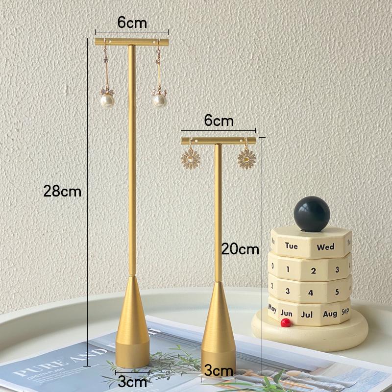 

Металлическая стойка для украшений, подставка для серег, держатель для ожерелий и колец, Т-образная полка-дисплей S
