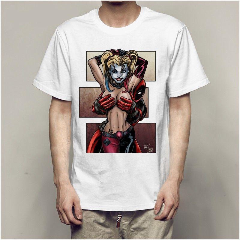 Originální 2026 Nová Vtipná a Zajímavá Pánská a Dámská Volná Trička s Potiskem Deadpoola ve Velkých Velikostech s Krátkým Rukávem