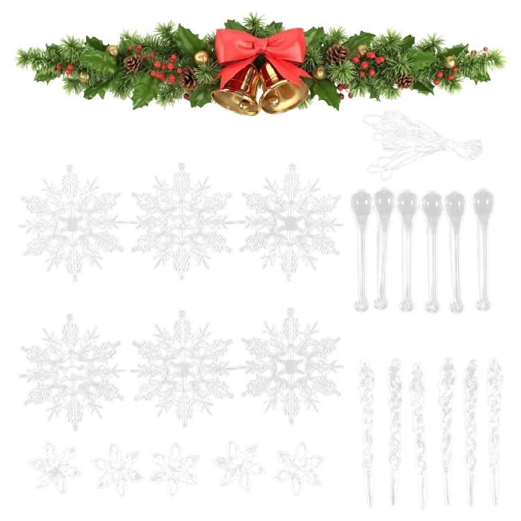 Seasonal Christmas Tree Decoration Set Festival Pendant Ornament Set Charm for Indoor Christmas Tree Hanging Decoration