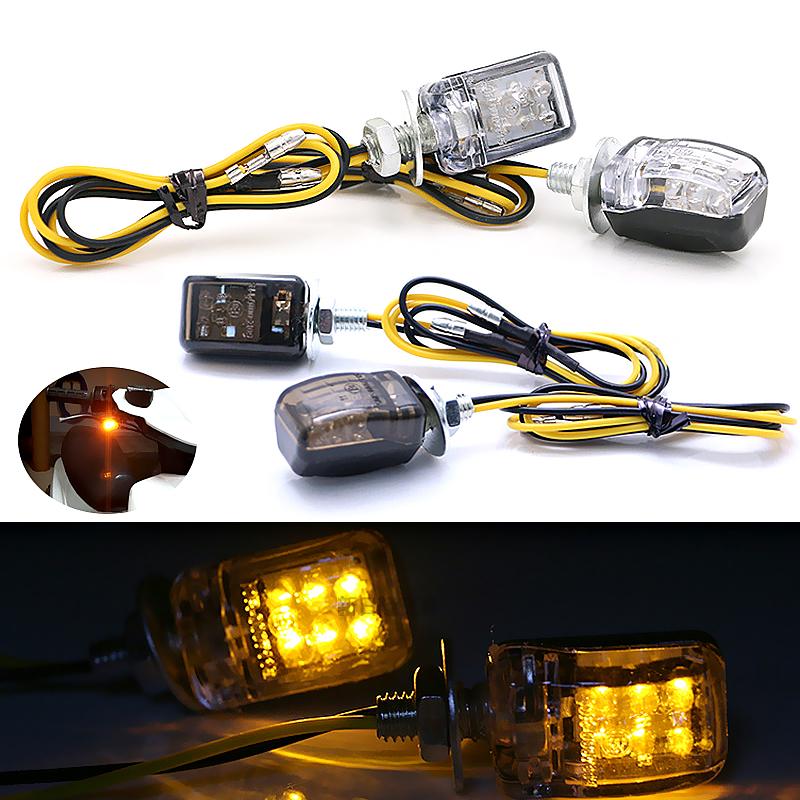 Motorcycle Mini Amber Turn Signal Lights Blinker Indicator For Honda For Yamaha For Kawasaki 12V 6mm Motorcycle Turn Signal Lamp