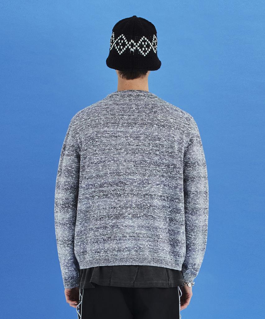 UNALLOYED Flower Gradient Stripe Knit / Gray