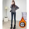 High-waisted Jeans for Women's 2025 Autumn and Winter New Thin, Slim-fitting, Fleece, Small-footed Pencil Pants