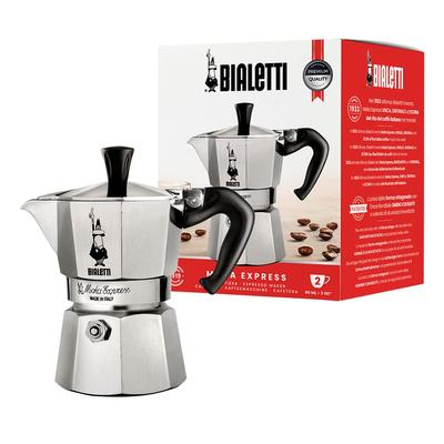 Moka Express 2 Tazze Tipo Fuoco Diretto (Macchina per caffè Macchina per caffè espresso Macchinetta)