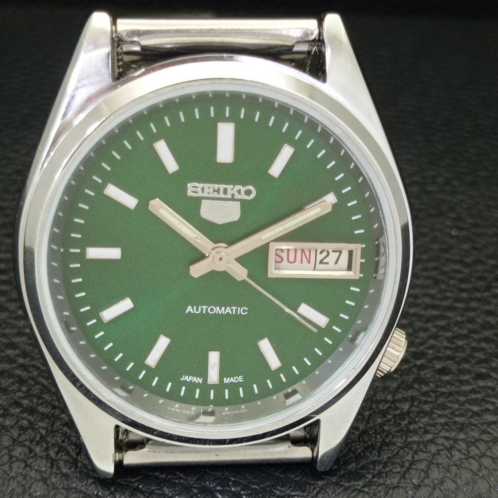 JAPAN VINTAGE REFURBISHED SEIKO 5 AUTOMATIC MENS GREEN DIAL WATCH a440532-9 Sk-a440532-1