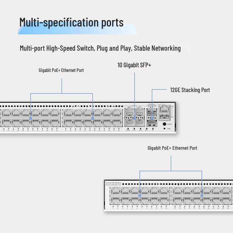 HUAWEI S5735-L48P4XE-A-V2 Enterprise Gigabit POE Switch