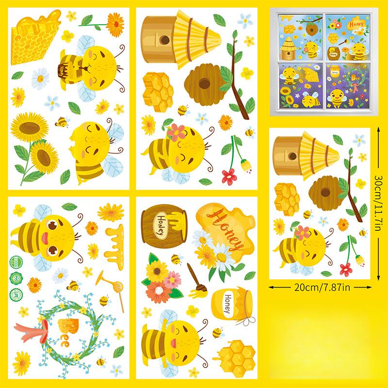 

Весенние наклейки на окна пчела праздничные наклейки на окна H0NEY Пчела праздничные декоративные наклейки на стекло для окон