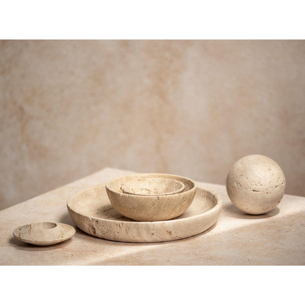 Hestia Travertine Sphere - 10cm