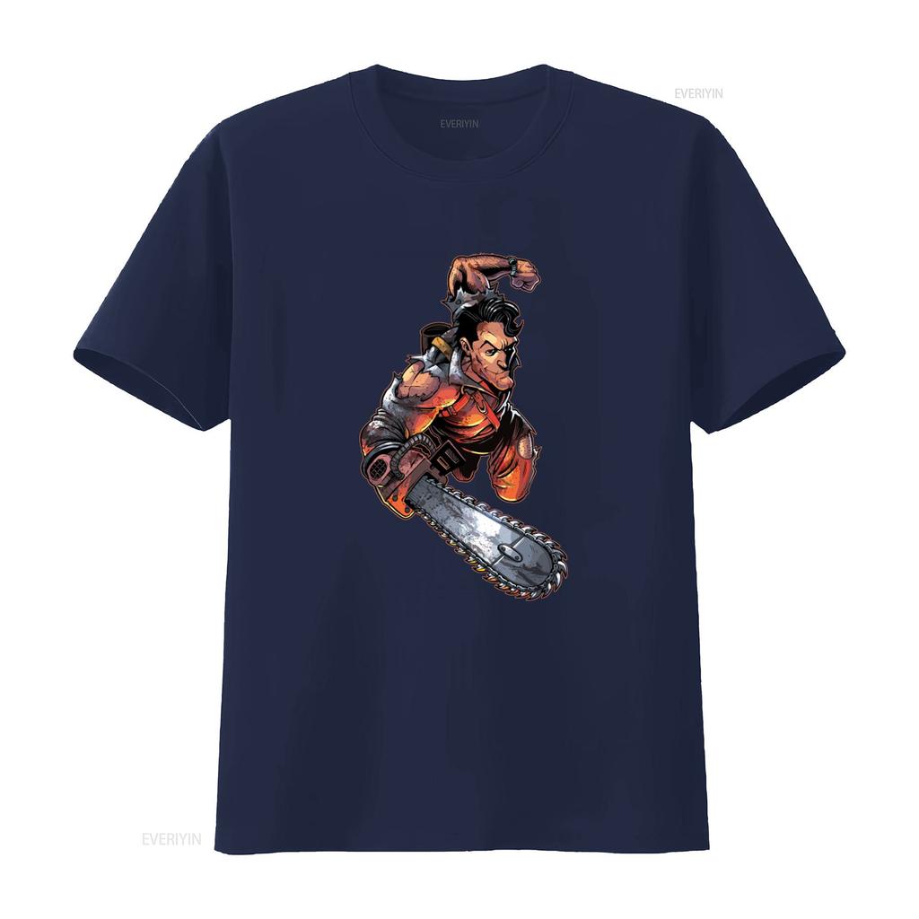 Ash Williams Evil Dead T Shirt 100 Cotton for Men All Sizes Available Vintage Washed Versatile Homme Graphic Streetwear Stylish