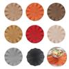 Pack of 2 Table Mats With Scalloped Edge Practcial Fungus Brims Table Dishes Mat Stylish Palcemat for Dinning