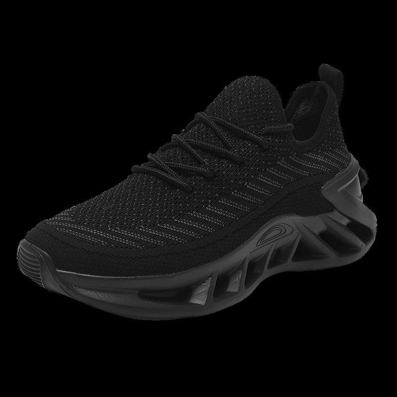 Herrenschuhe Vier-Jahreszeiten-Schuhe Atmungsaktive Fliegenstrick-Mesh-Schuhe Weiche Sohle Leichte Höhenerhöhung Lässige Laufschuhe Rutschfest Sport