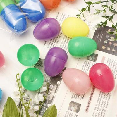 12pcs/24pcs Plastic Easter Eggs Toys Accessories DIY Decorations Fillable Egg Games Crafts Party Decor Festive & Party Supplies