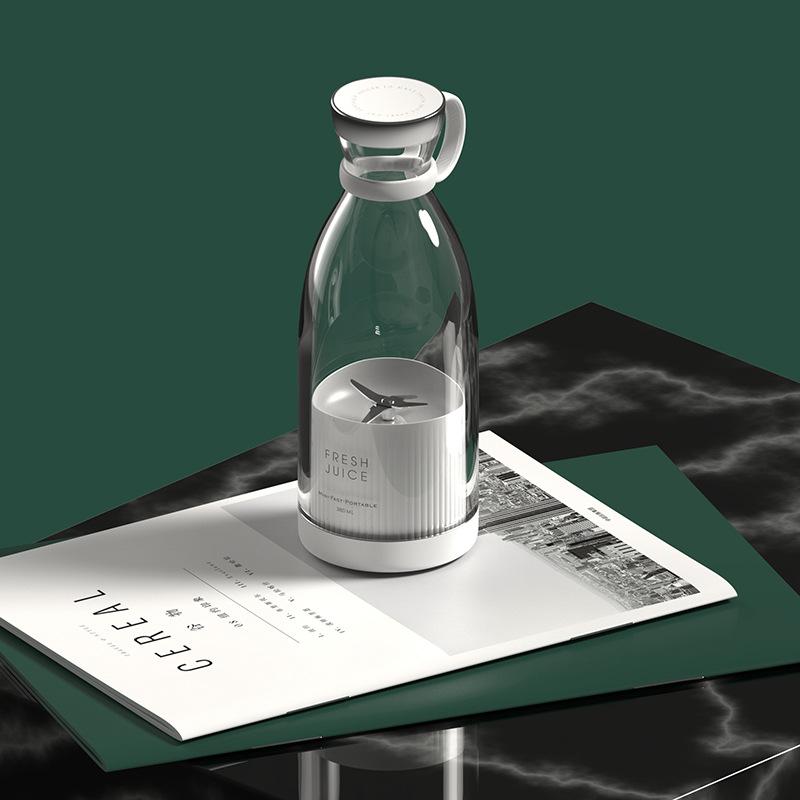 

Мини-портативная электрическая соковыжималка 350 мл, экстрактор фруктов, соковыжималка для молочного коктейля, USB перезаряжаемая белый