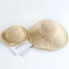 Parent-child Straw Hat Summer New Girl Casual Solid Foldable Big Brim Holiday Hats Baby Boy Beach Fisherman's Cap