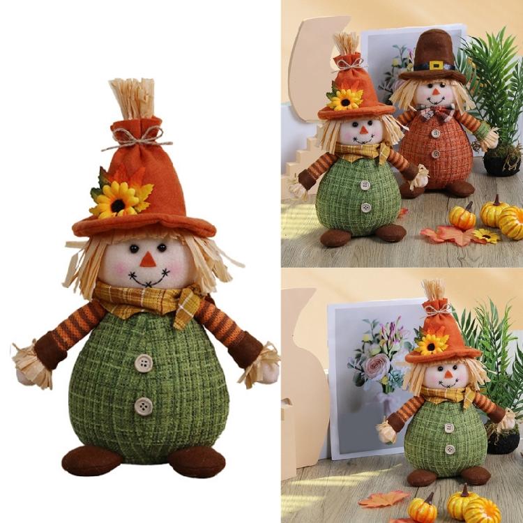 Seasonal Ornament Scarecrow Doll Decorative Figurine Holiday Festival Decor Party Supply Harvest Festival Kitchen Layout